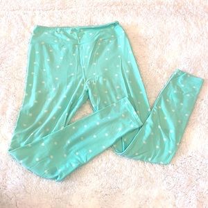 One Size Mint with White Polkadot LulaRoe Leggings